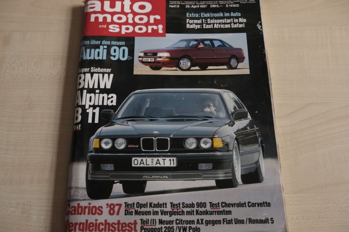 Deckblatt Auto Motor und Sport (09/1987)
